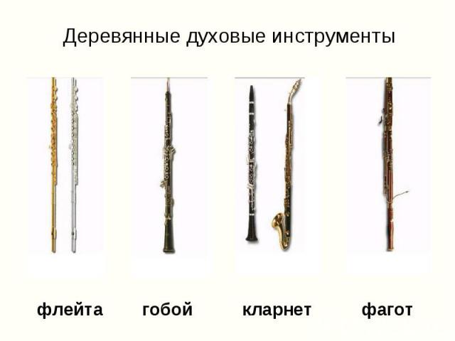 Деревянные духовые инструменты флейта гобой кларнет фагот