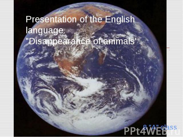 Presentation of the English language. 