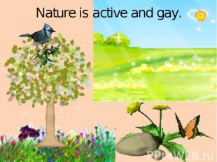 Nature is active and gay.