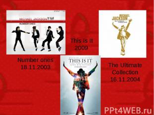 Number ones 18.11.2003 This Is It 2009 The Ultimate Collection 16.11.2004