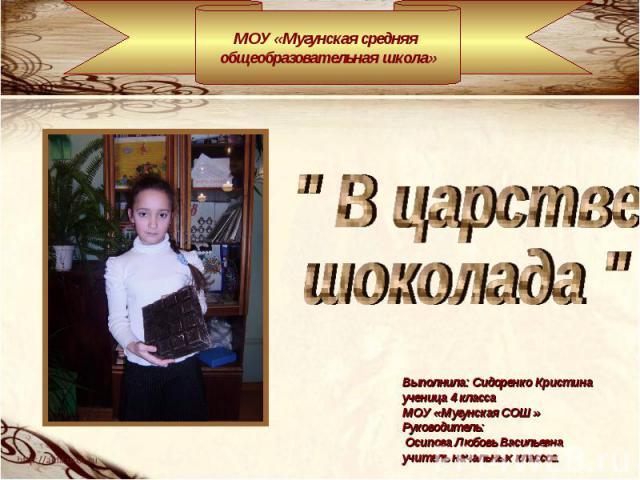 МОУ «Мугунская средняя общеобразовательная школа» 