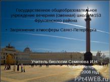 Загрязнение атмосферы Санкт-Петербурга