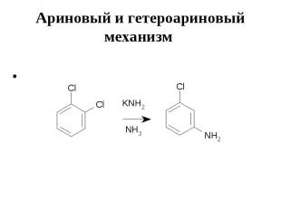 Ариновый и гетероариновый механизм