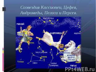 Созвездия Кассиопеи, Цефея, Андромеды, Пегаса и Персея.