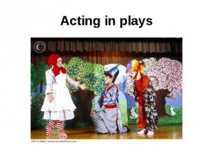 Acting in plays