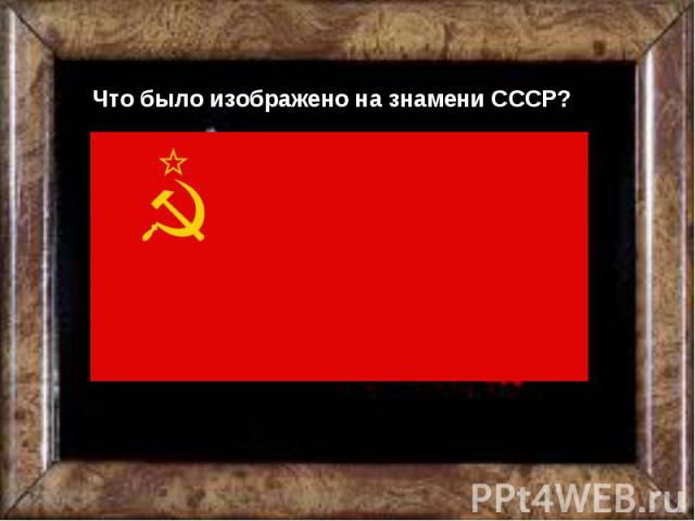 Что было изображено на знамени СССР?