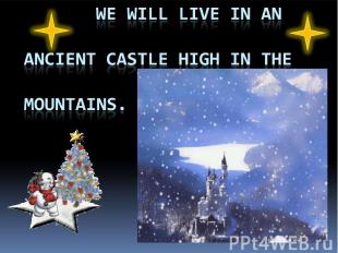 we will live in an ancient castle high in the mountains.