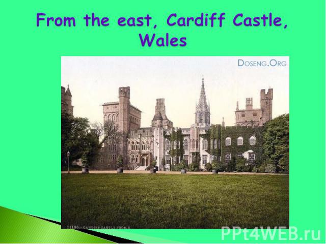 From the east, Cardiff Castle, Wales