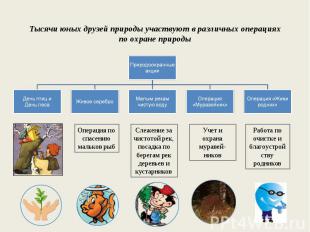 Тысячи юных друзей природы участвуют в различных операциях по охране природы