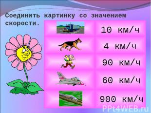 Соединить картинку со значением скорости.