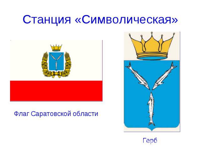 Станция «Символическая» Флаг Саратовской области