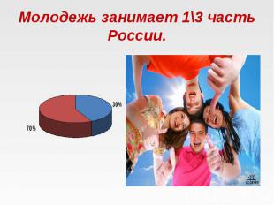 Молодежь занимает 1\3 часть России.