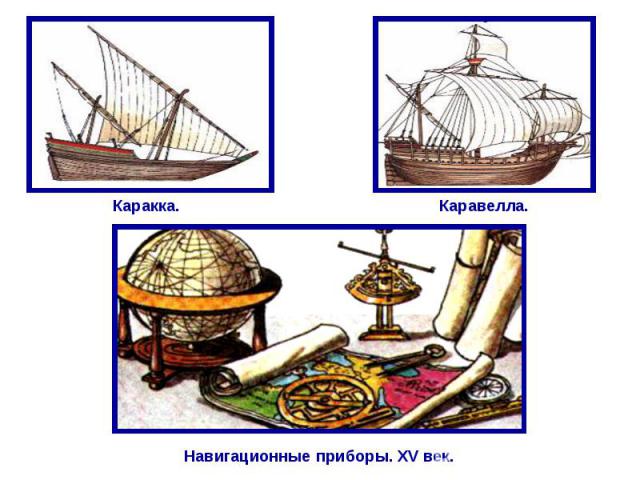 Каракка. Каравелла. Навигационные приборы. XV век.