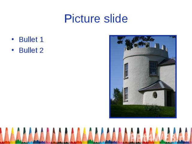 Picture slide Bullet 1 Bullet 2