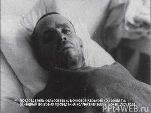 Председатель сельсовета с. Бочковое Харьковской области, раненный во время прове