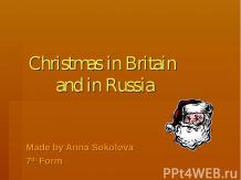 Christmas in Britain and in Russia