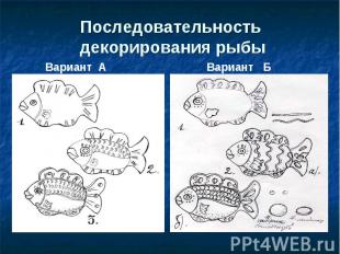 Последовательность декорирования рыбы