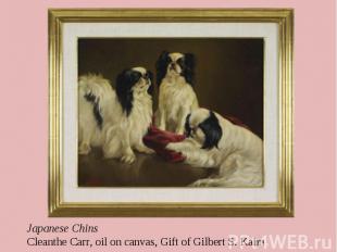 Japanese Chins Cleanthe Carr, oil on canvas, Gift of Gilbert S. Kahn