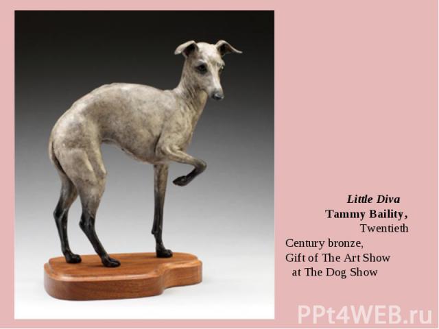 Little Diva Tammy Baility, Twentieth Century bronze, Gift of The Art Show at The Dog Show