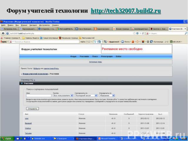 Форум учителей технологии http://tech32007.build2.ru