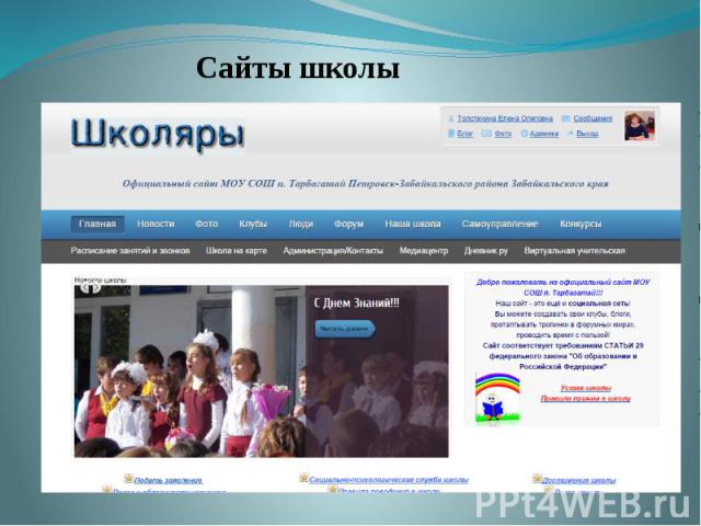 Сайты школы Сайты школы