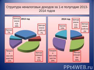 Структура неналоговых доходов за 1-е полугодие 2013-2014 годов