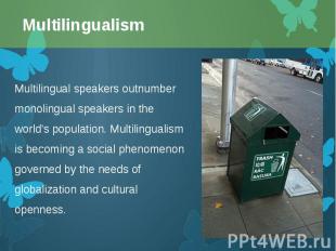 Multilingual speakers outnumber monolingual&nbsp;speakers in the world's populat