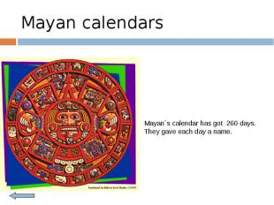 Mayan calendars