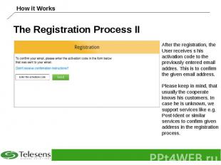 The Registration Process II