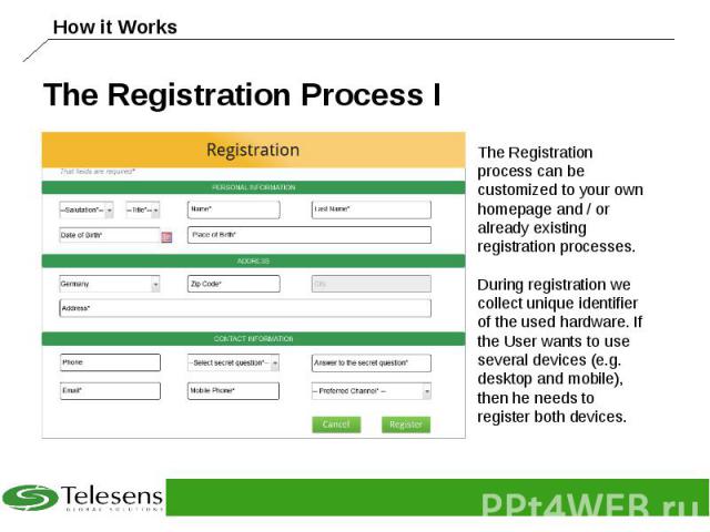 The Registration Process I