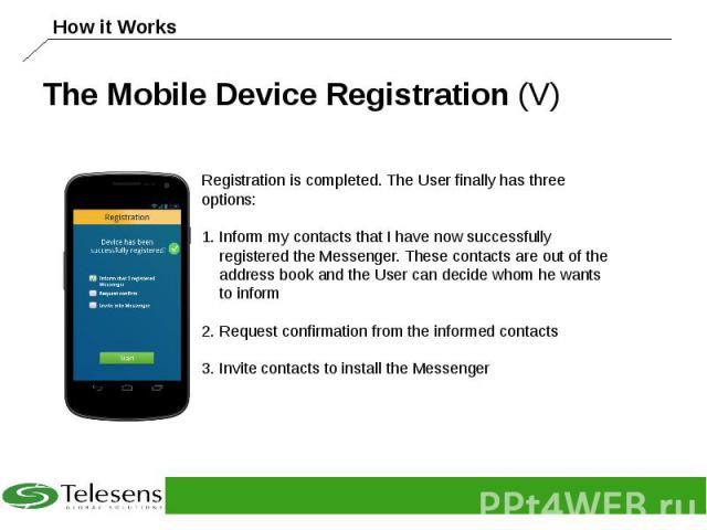 The Mobile Device Registration (V)