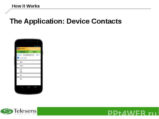 The Application: Device Contacts