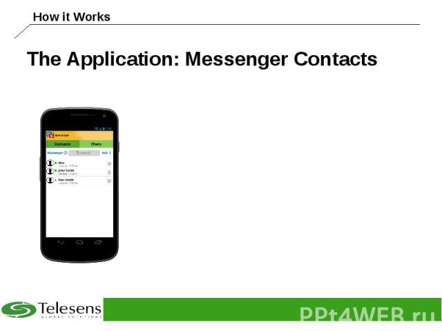 The Application: Messenger Contacts