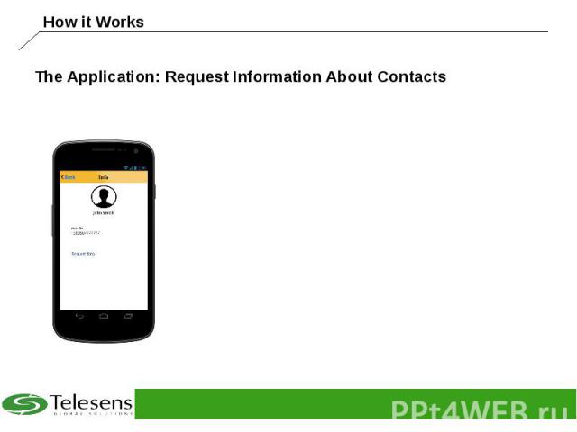 The Application: Request Information About Contacts