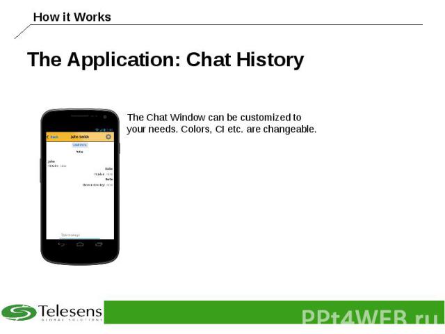 The Application: Chat History