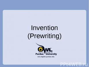 Invention(Prewriting)