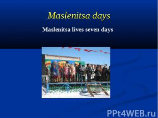 Maslenitsa daysMaslenitsa lives seven days