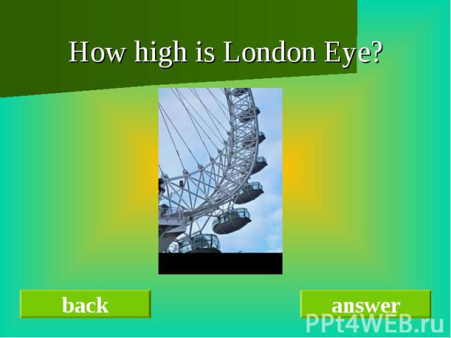 How high is London Eye?