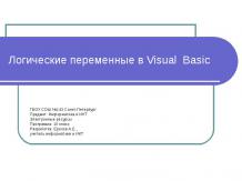 Логические переменные в Visual Basic