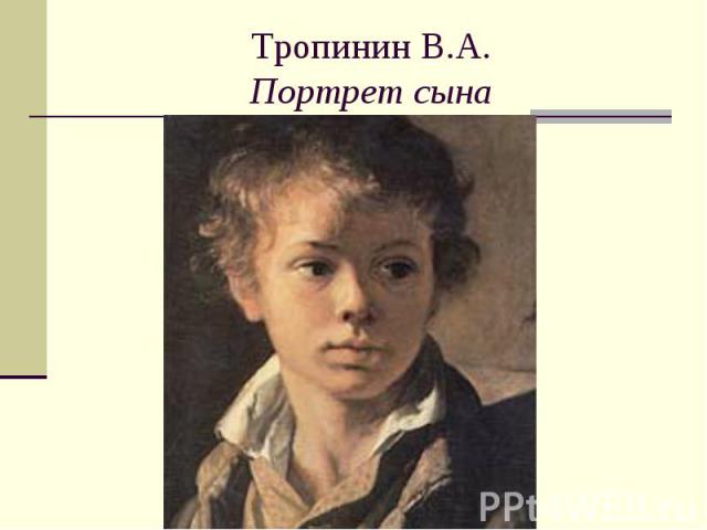 Тропинин В.А.Портрет сына