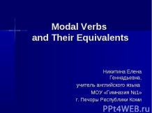 Modal Verbs and Their Equivalents