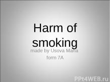 Harm of smoking
