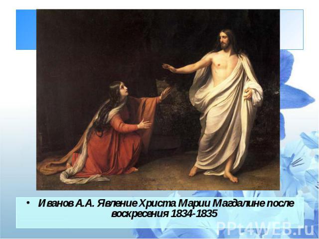 Иванов А.А. Явление Христа Марии Магдалине после воскресения 1834-1835