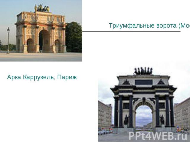 Триумфальные ворота (Москва) Арка Каррузель, Париж