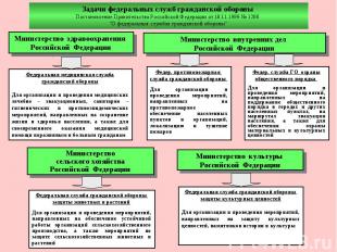 Задачи федеральных служб гражданской обороны Постановление Правительства Российс
