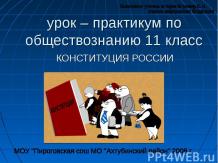 Конституция России 11 класс