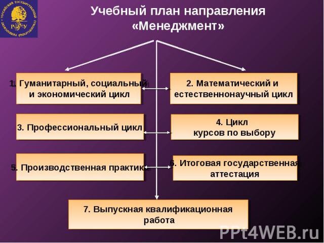 Учебный план направления «Менеджмент»