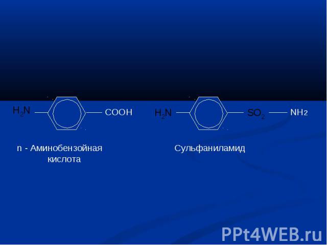 Аминобензойная кислота Сульфаниламид