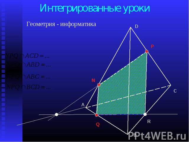 Интегрированные уроки Геометрия - информатика