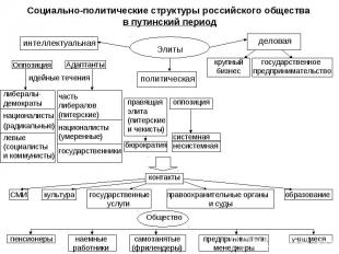 Социально-политические структуры российского общества в путинский период
